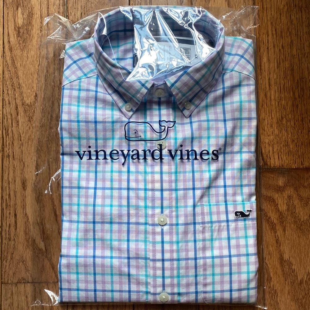 Vineyard Vines Mens XS Poplin Tattersall Button Down